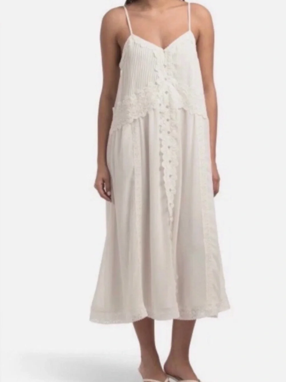 NWT Carolina Constas Cream Bundle Dress Knit Cardigan - Picture 3 of 3